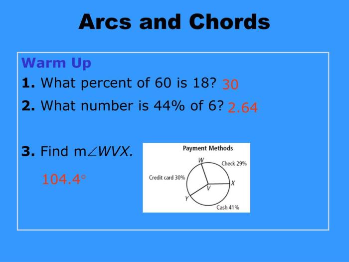 Chords and arcs quick check