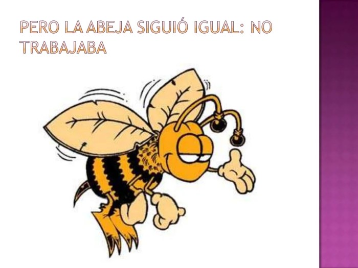 La abeja haragana in english